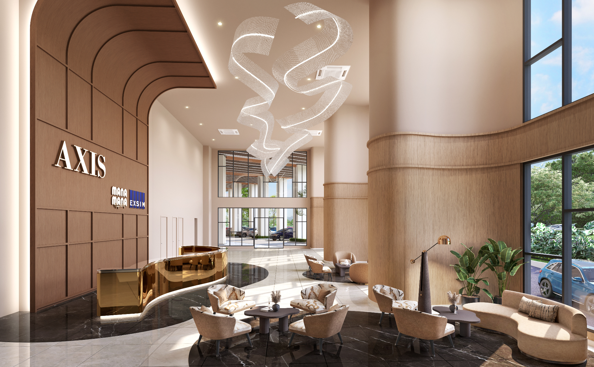 Tower A lobby lounge