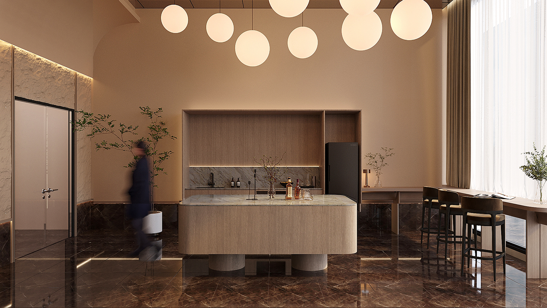 Social lounge interior